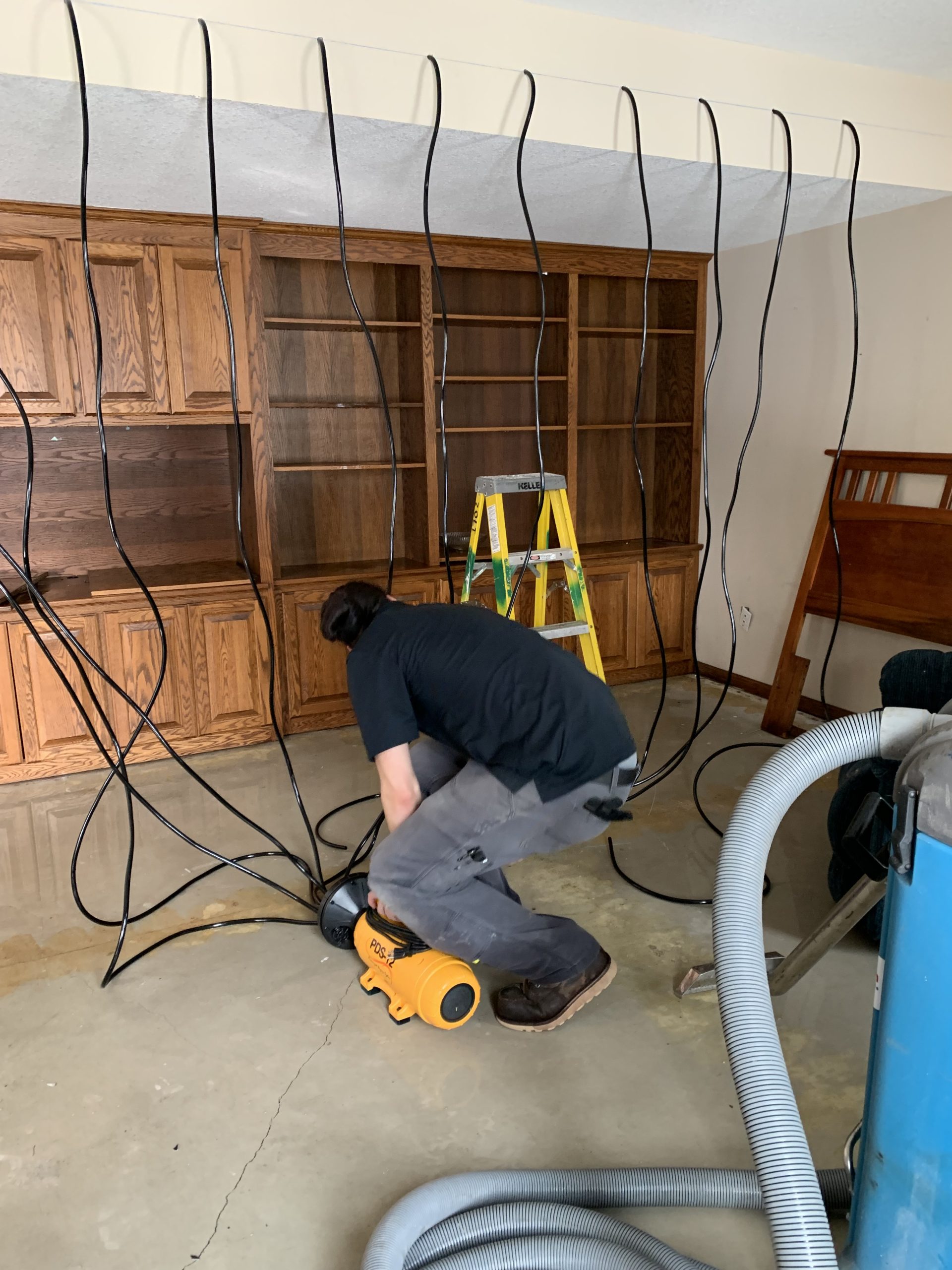 Water Cleanup | Drying Wall Cavity | Service Restoration