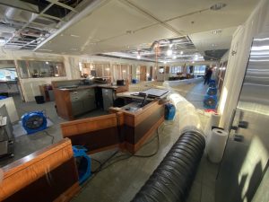 Large Loss Equipment for Commercial Water Extraction | Flooded Lobby Dry Out | bathroom flooded office building | Service Restoration