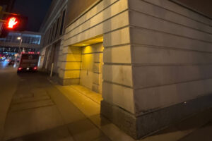 entrance of flood hotel