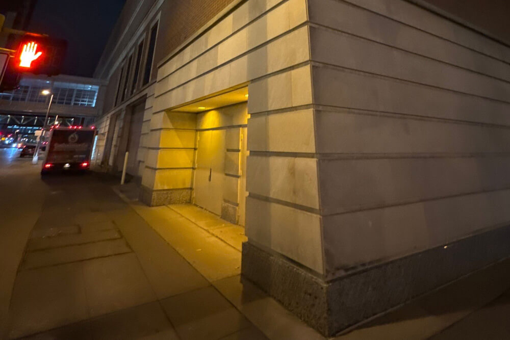entrance of flood hotel