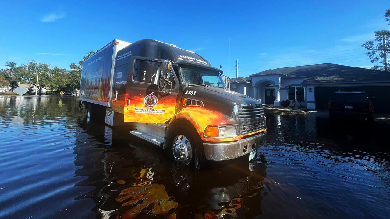 service restoration emergency truck