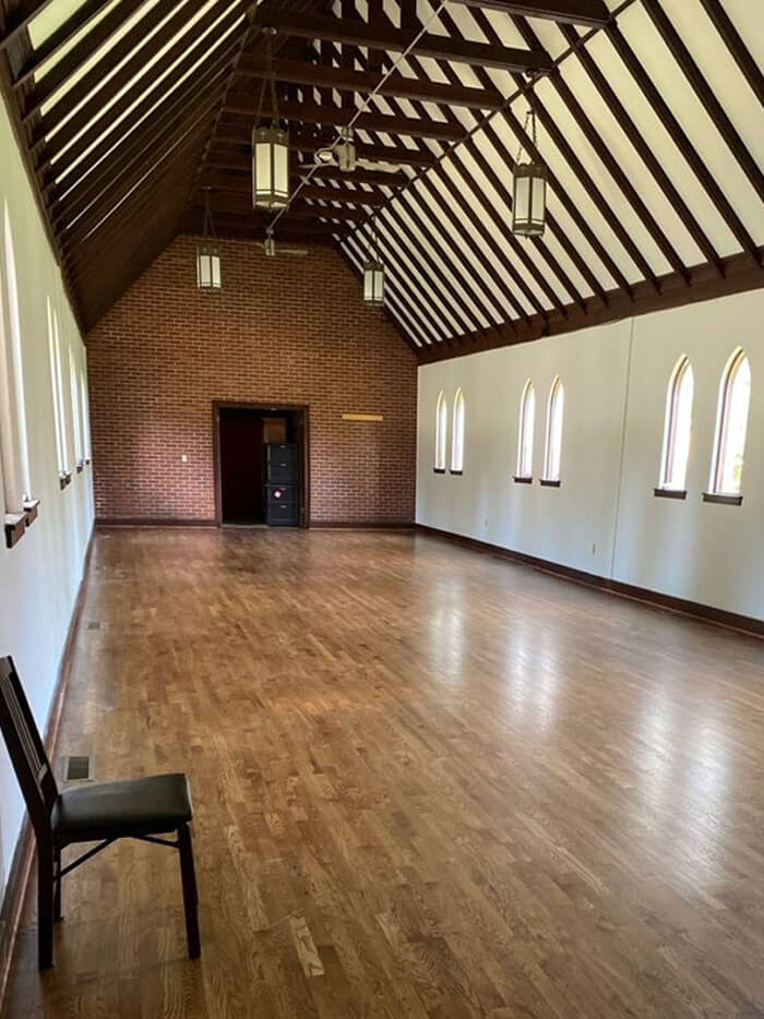 church floor after restoration