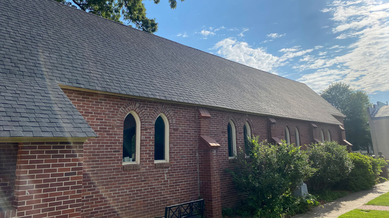 church roof after restoration
