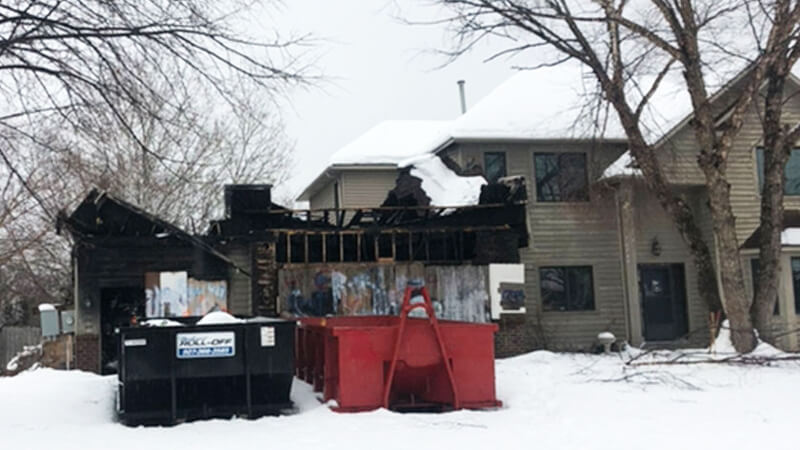 home fire before restoration