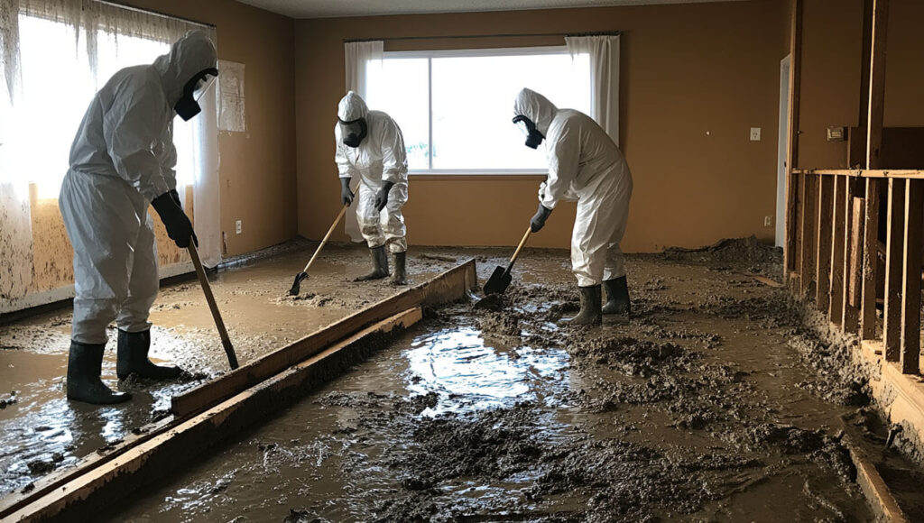 water and sewage cleanup