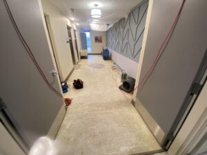 third floor elevator lobby drying