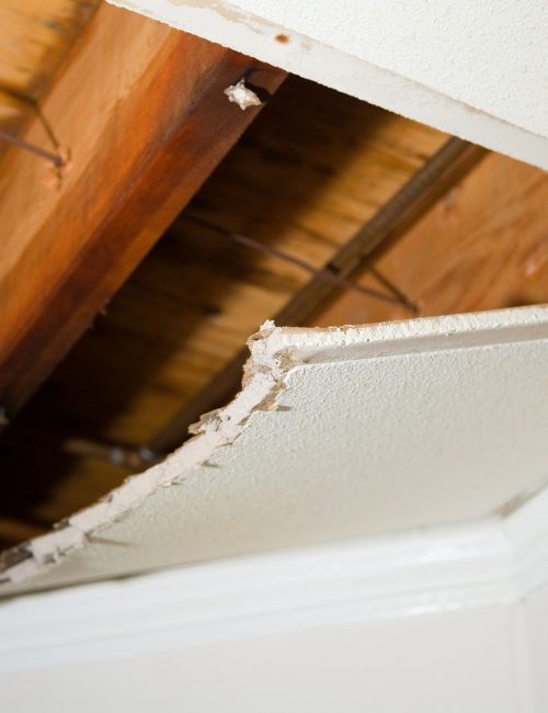 Water Leaking Home Interior Water leaking damage for background