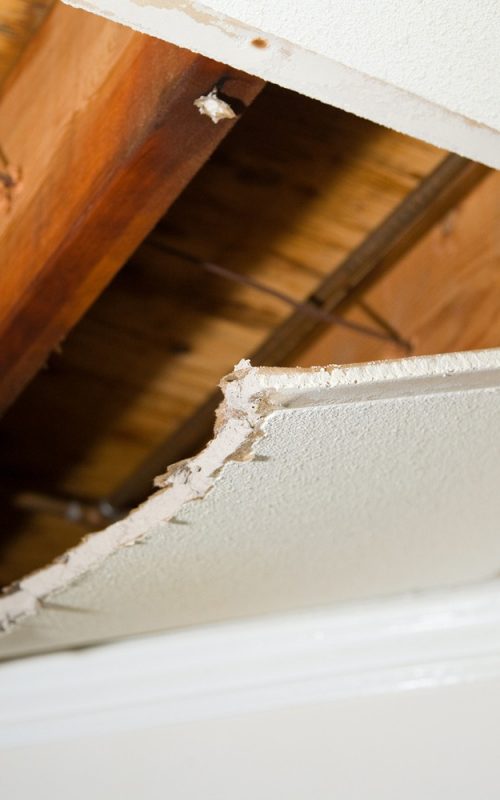 Water Leaking Home Interior Water leaking damage for background